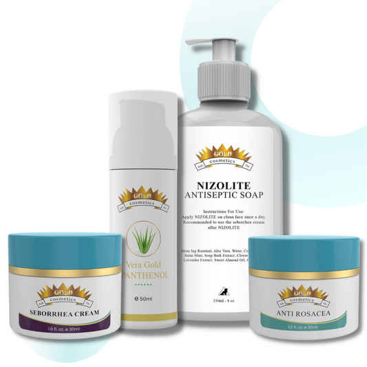 Gold Cosmetics | Seborrhea & Rosacea Kit - Gold Cosmetics & Skin Care
