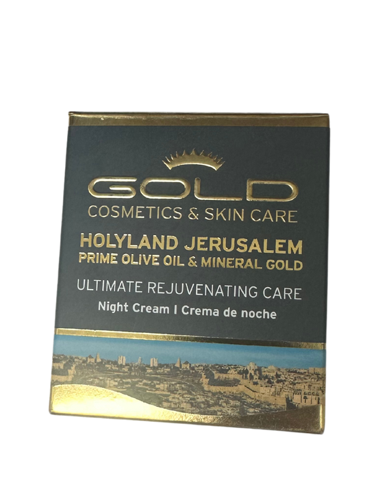 Gold Cosmetics | Holyland Jerusalem Prime Olive Oil & Mineral Gold | Night Cream | 30 ml