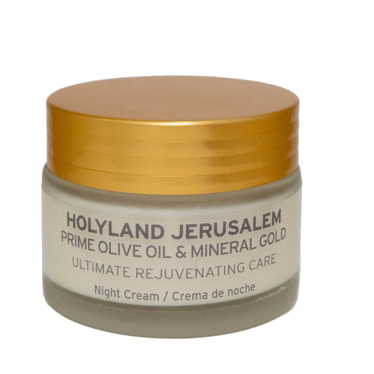 Gold Cosmetics | Holyland Jerusalem Prime Olive Oil & Mineral Gold | Night Cream | 30 ml