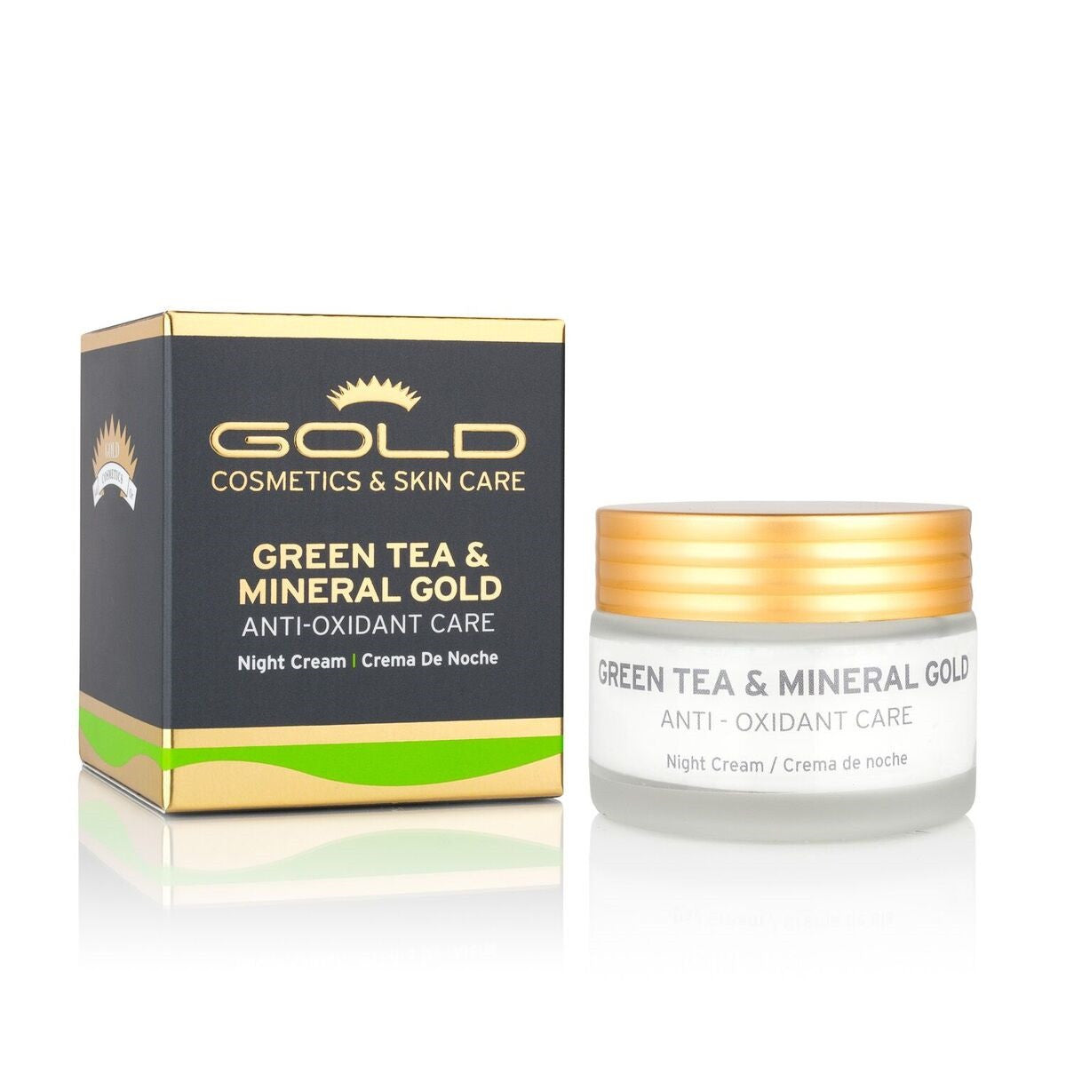 GREEN TEA & MINERAL GOLD NIGHT CREAM - Gold Cosmetics & Skin Care
